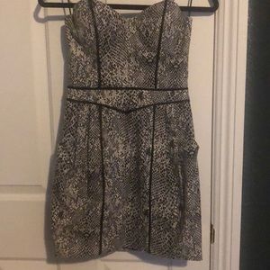 GUESS animal print tube dress